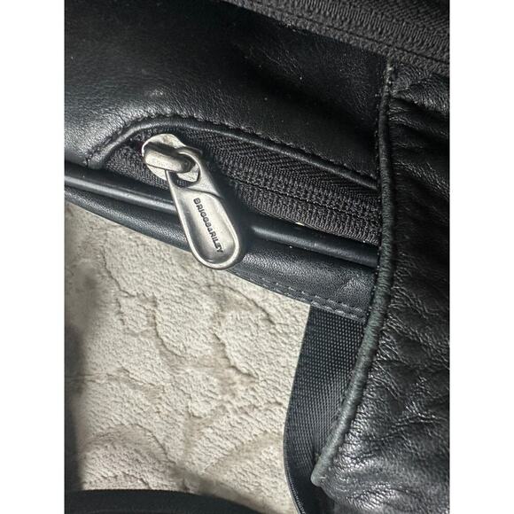 Briggs & Riley Leather Travel Briefcase – Expandable Laptop Bag - Picture 9 of 10